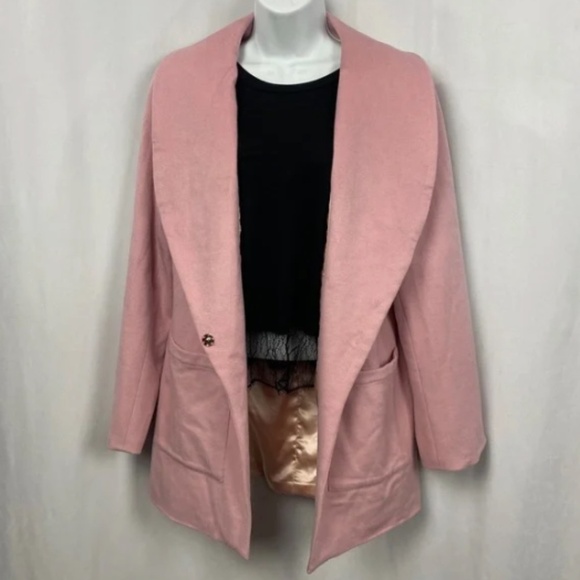 Hilary Macmillan 100% Virgin Wool Coat – Blush Pink - Size 12 - Picture 2 of 15